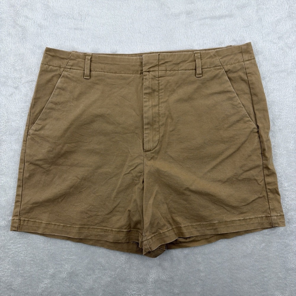 Banana Republic Tan Chino Shorts Women's Size 12 High Rise Stretch Casual Preppy